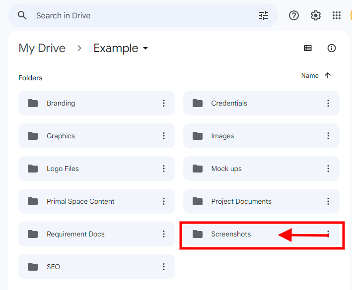 Screenshots Google Sheets