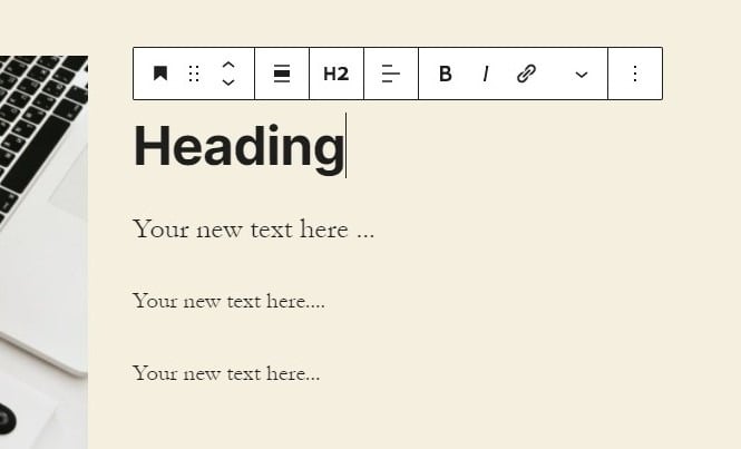 Editing a Gutenberg Text Block Entering a New Paragraph