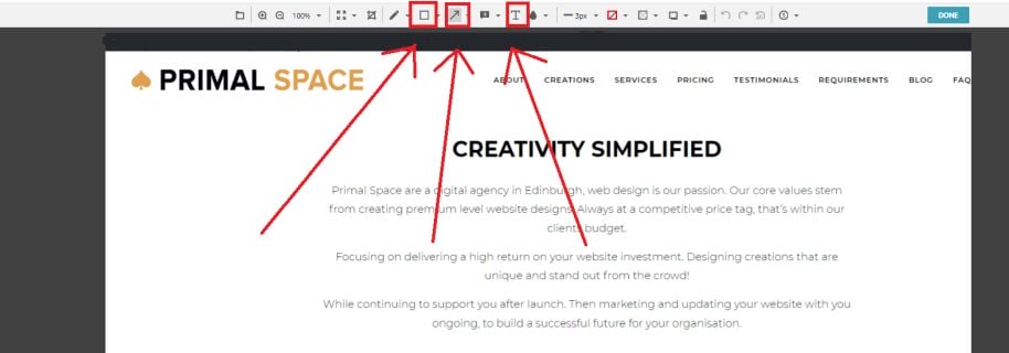 Taking Website Screenshots