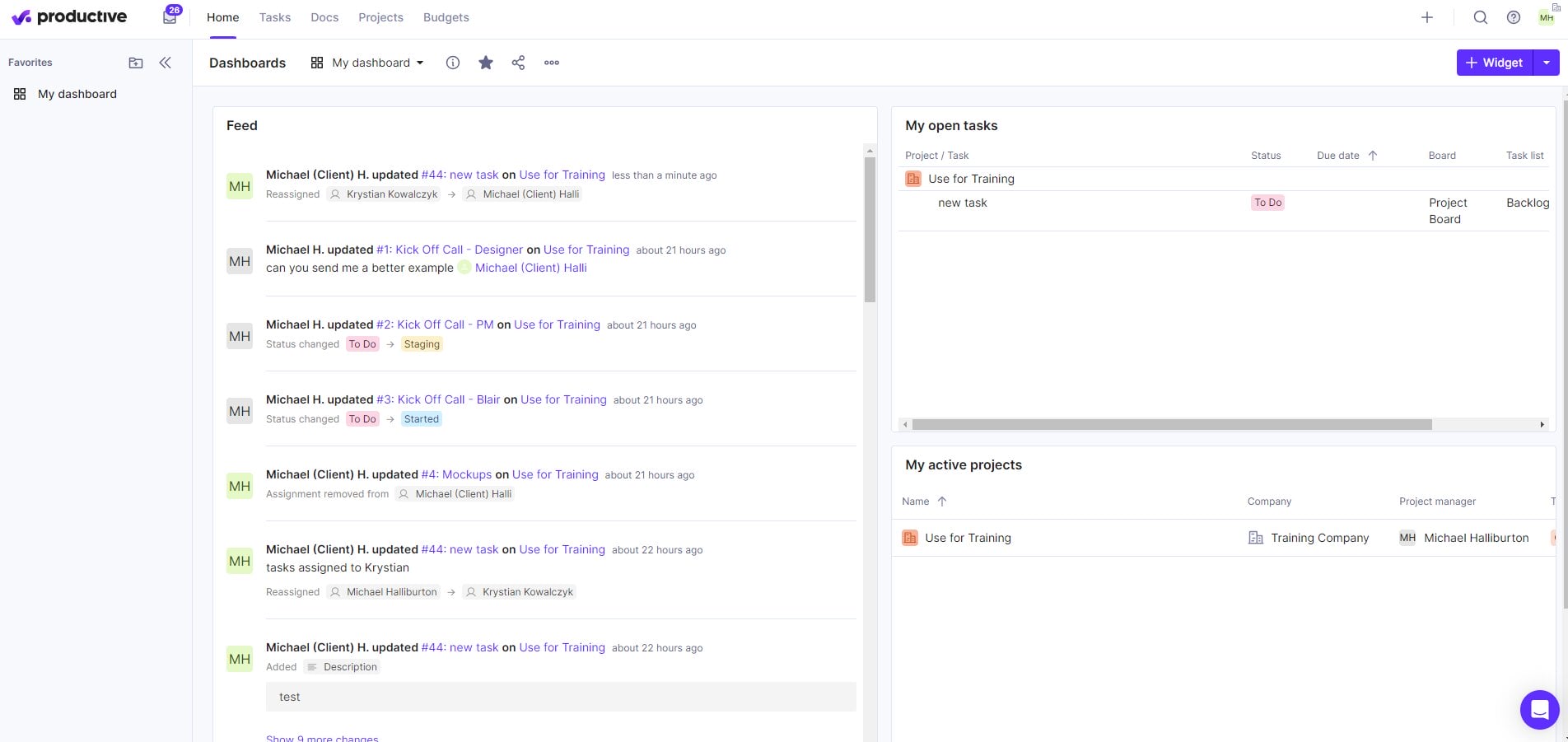 Productive Dashboard