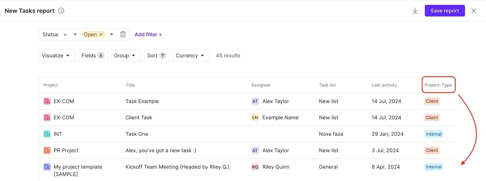 Viewing Productive Reports