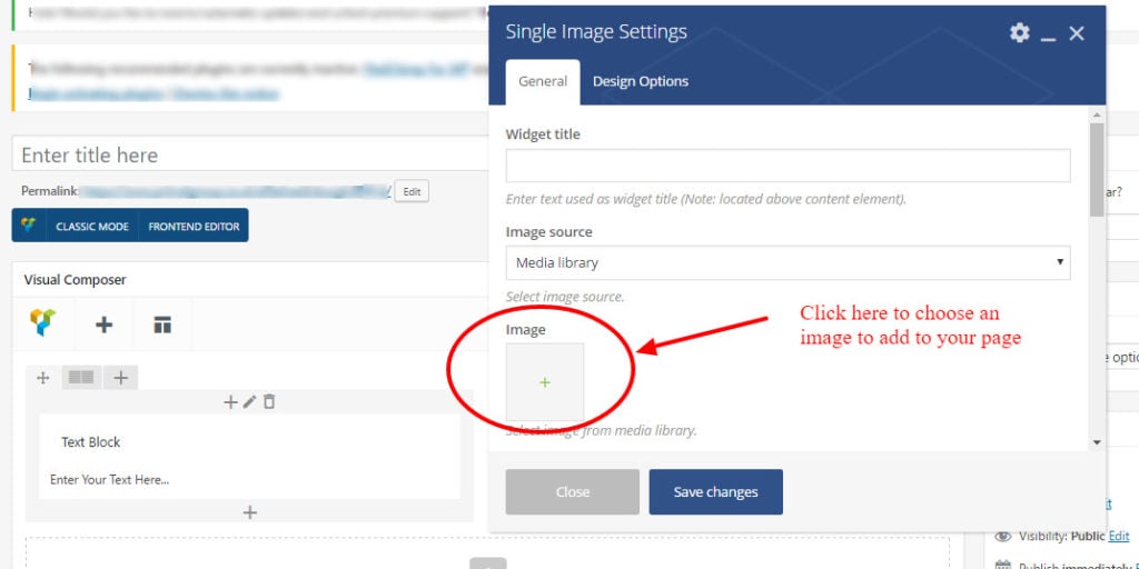 Choosing an image
