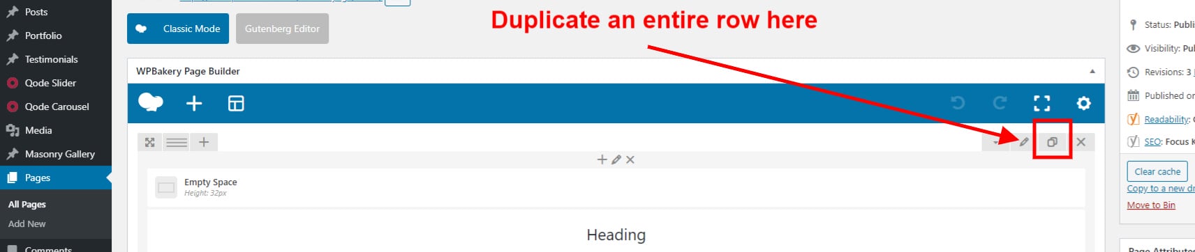 Clone A Row on WordPress