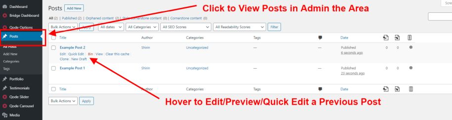 Creating a Post on WordPress