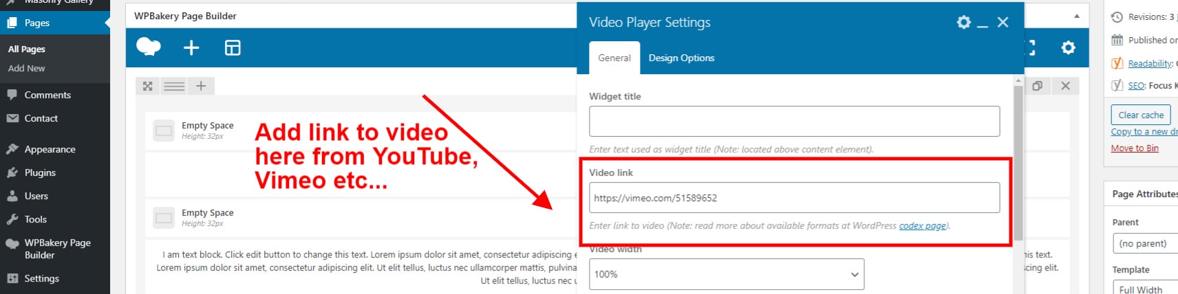 Add Video link