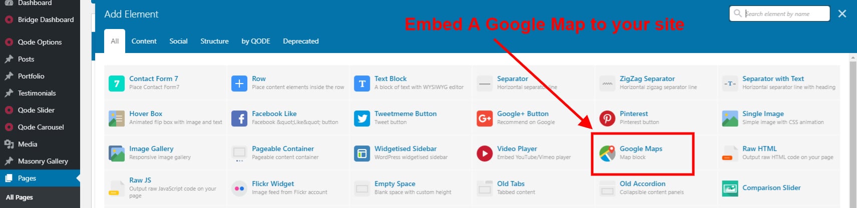 Embed Google Maps