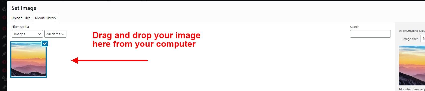 ADding images to your media library
