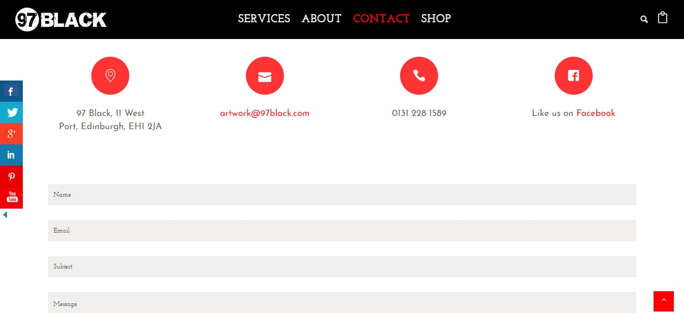 Contact 97 Black Edinburgh Print Shop