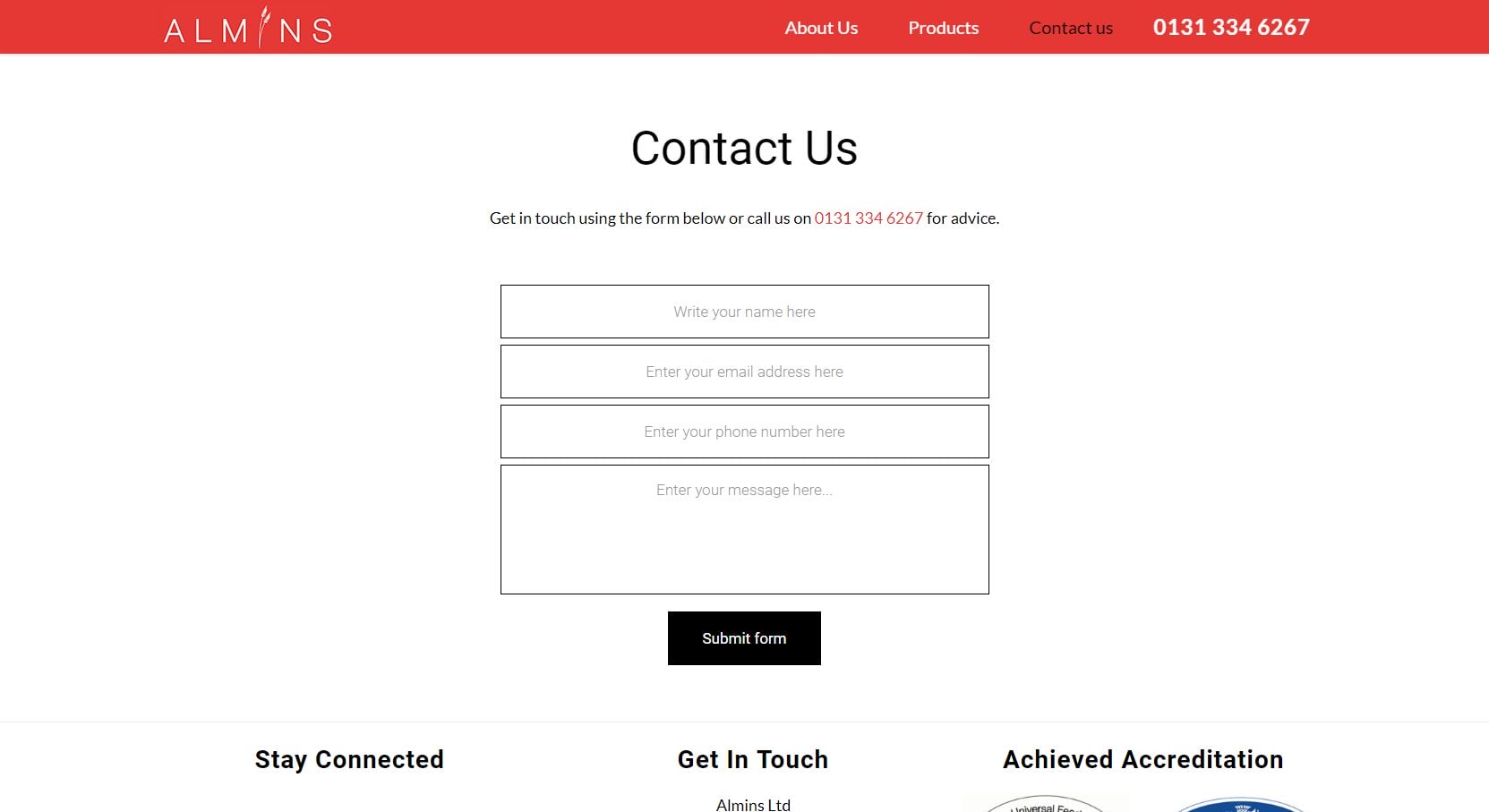 Contact Almins