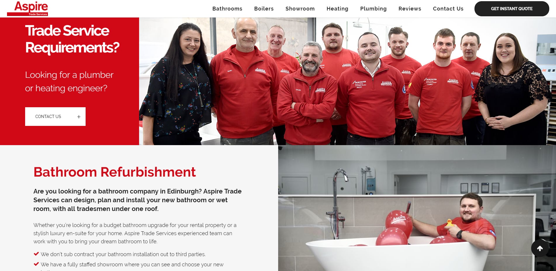 Aspire Homepage Bottom Section