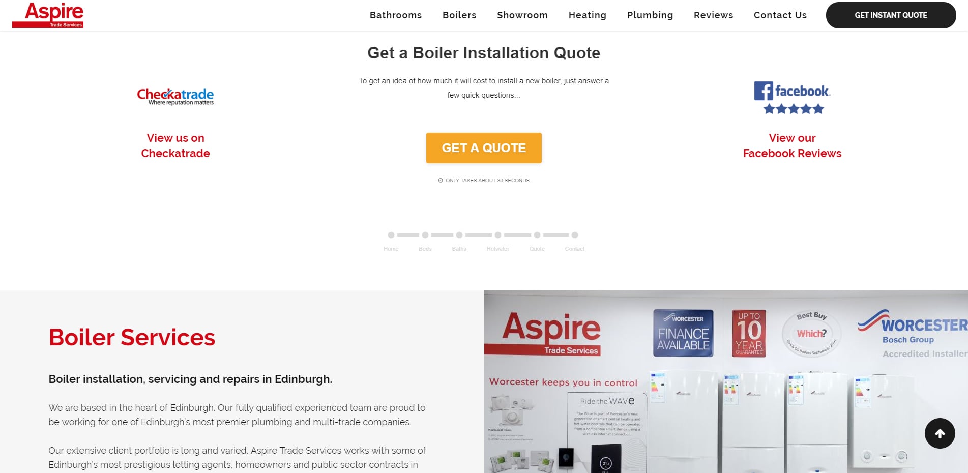 Aspire Homepage Middle Section
