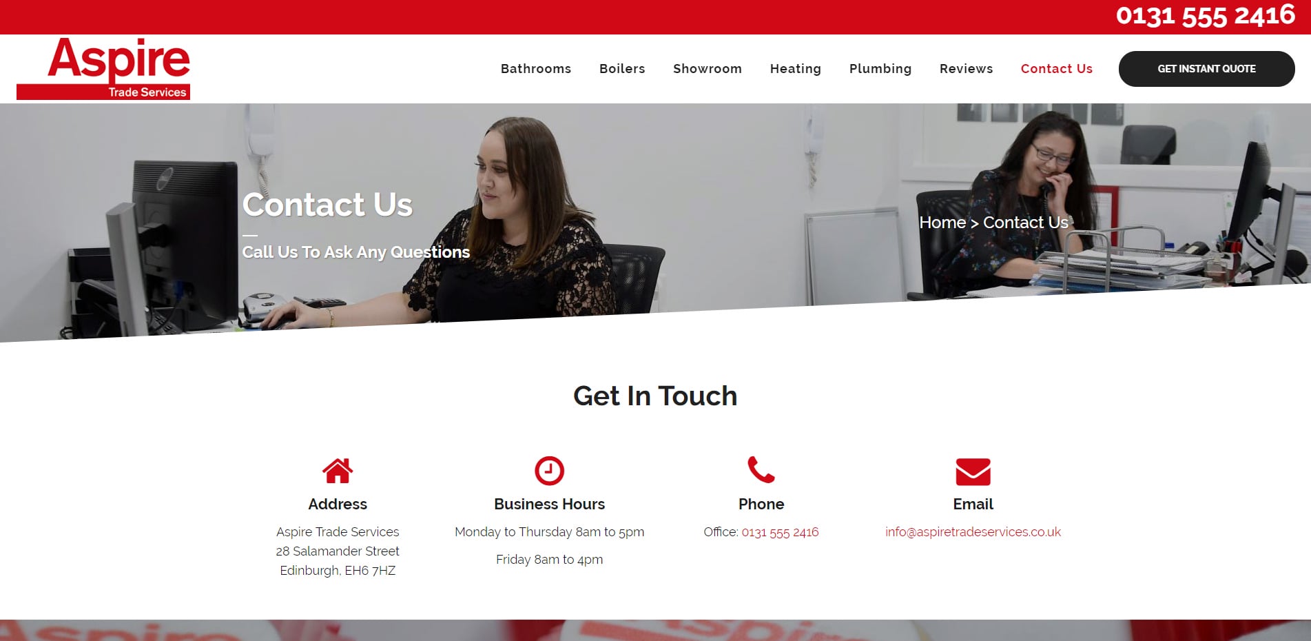 Contact Aspire Trade Services