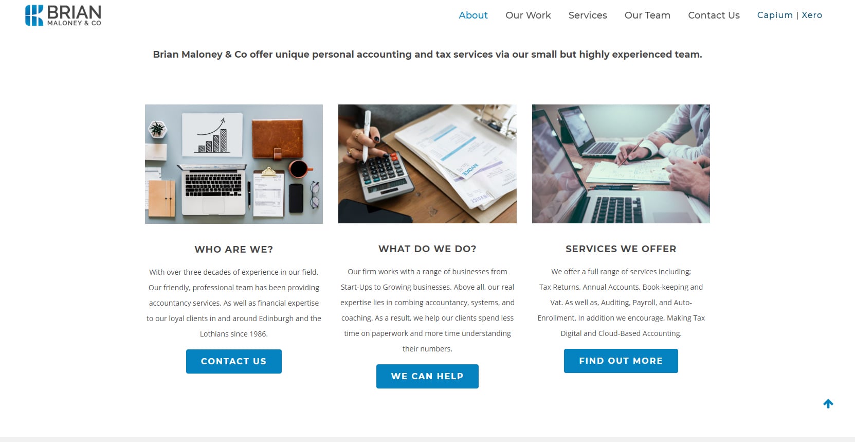 Brian Maloney Accountant Website Design