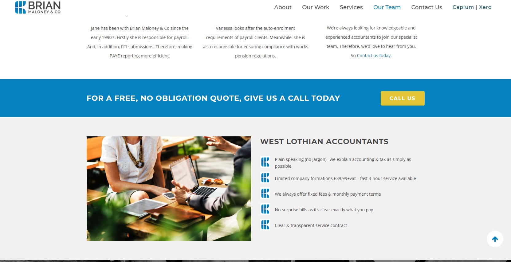Brian Maloney Accountant Website Design
