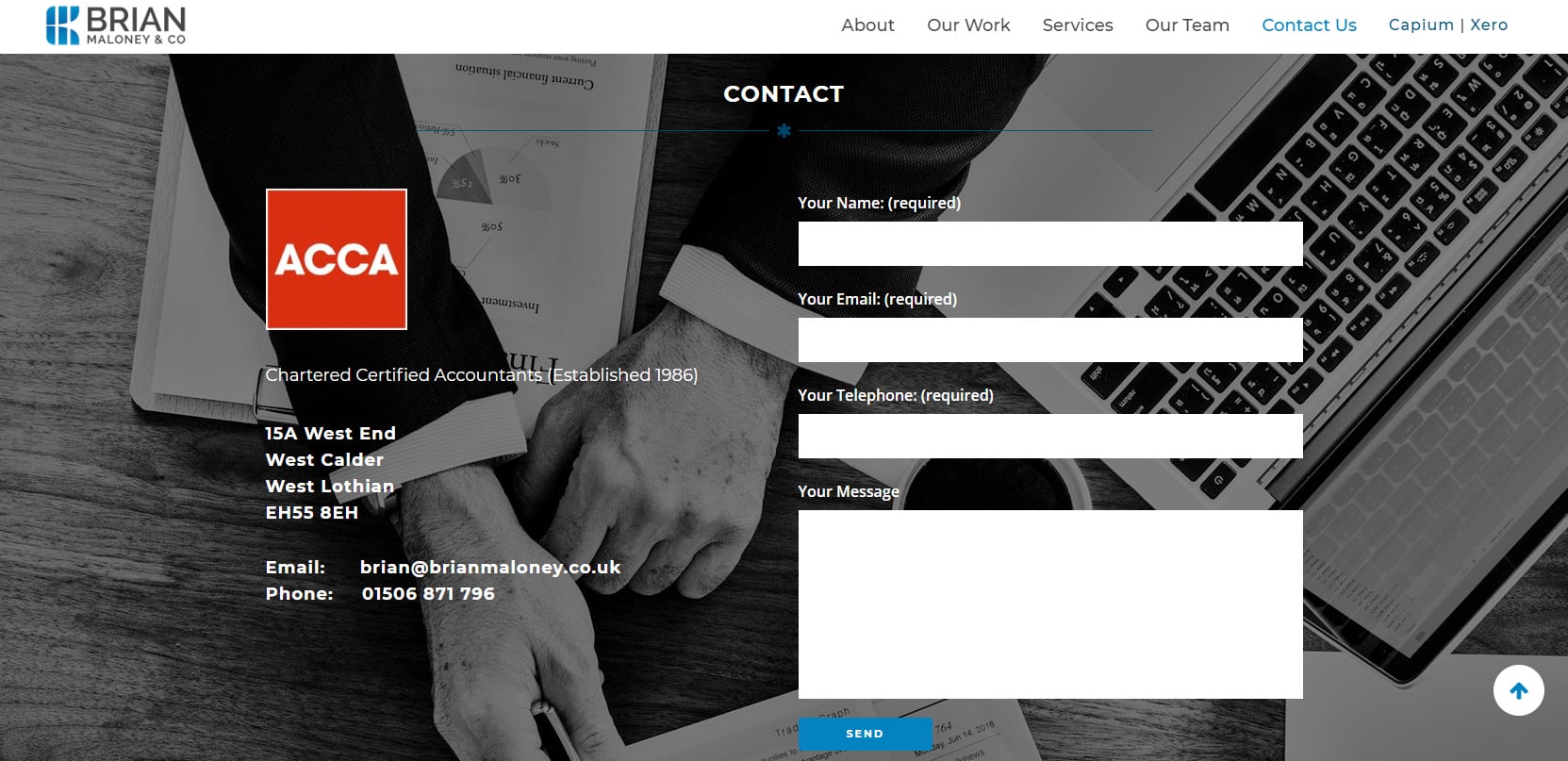 Brian Maloney Accountant Website Design