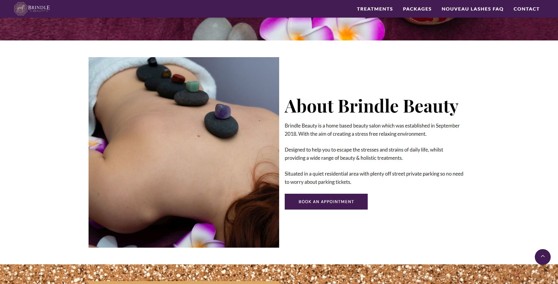 BRINDLE BEAUTY OBAN WEBSITE DESIGN