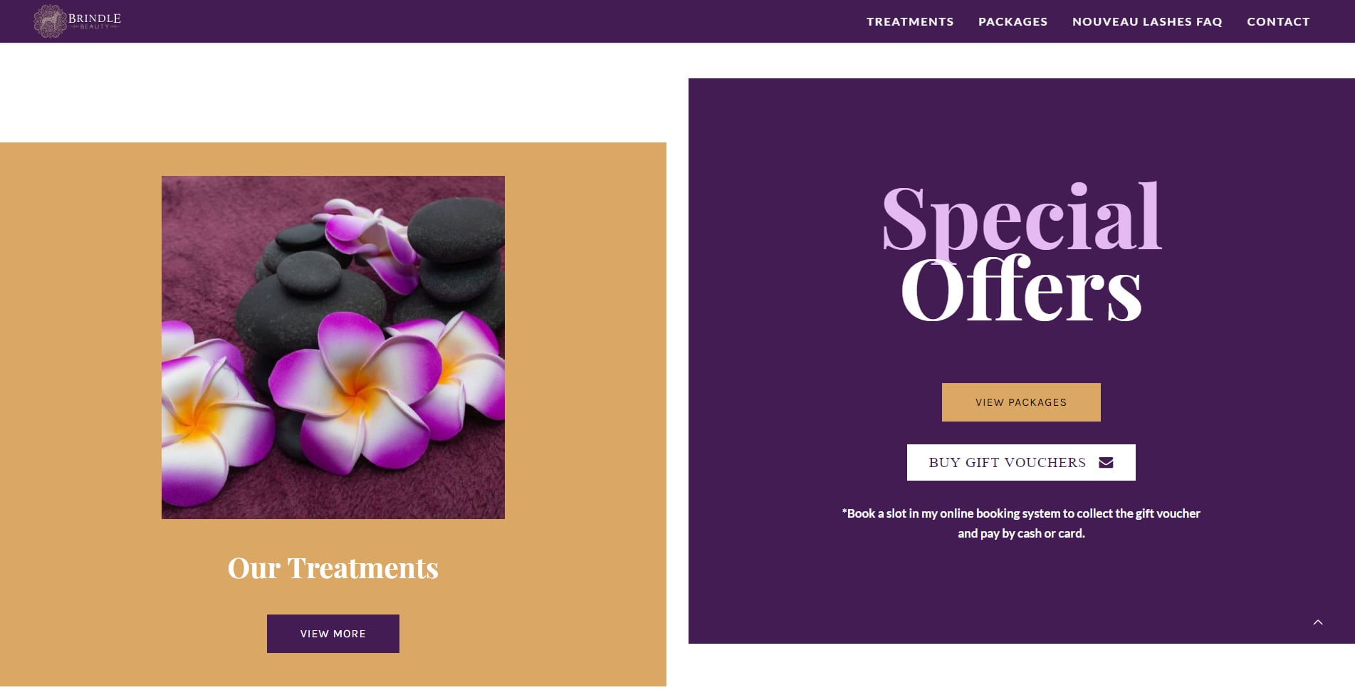 BRINDLE BEAUTY OBAN WEBSITE DESIGN