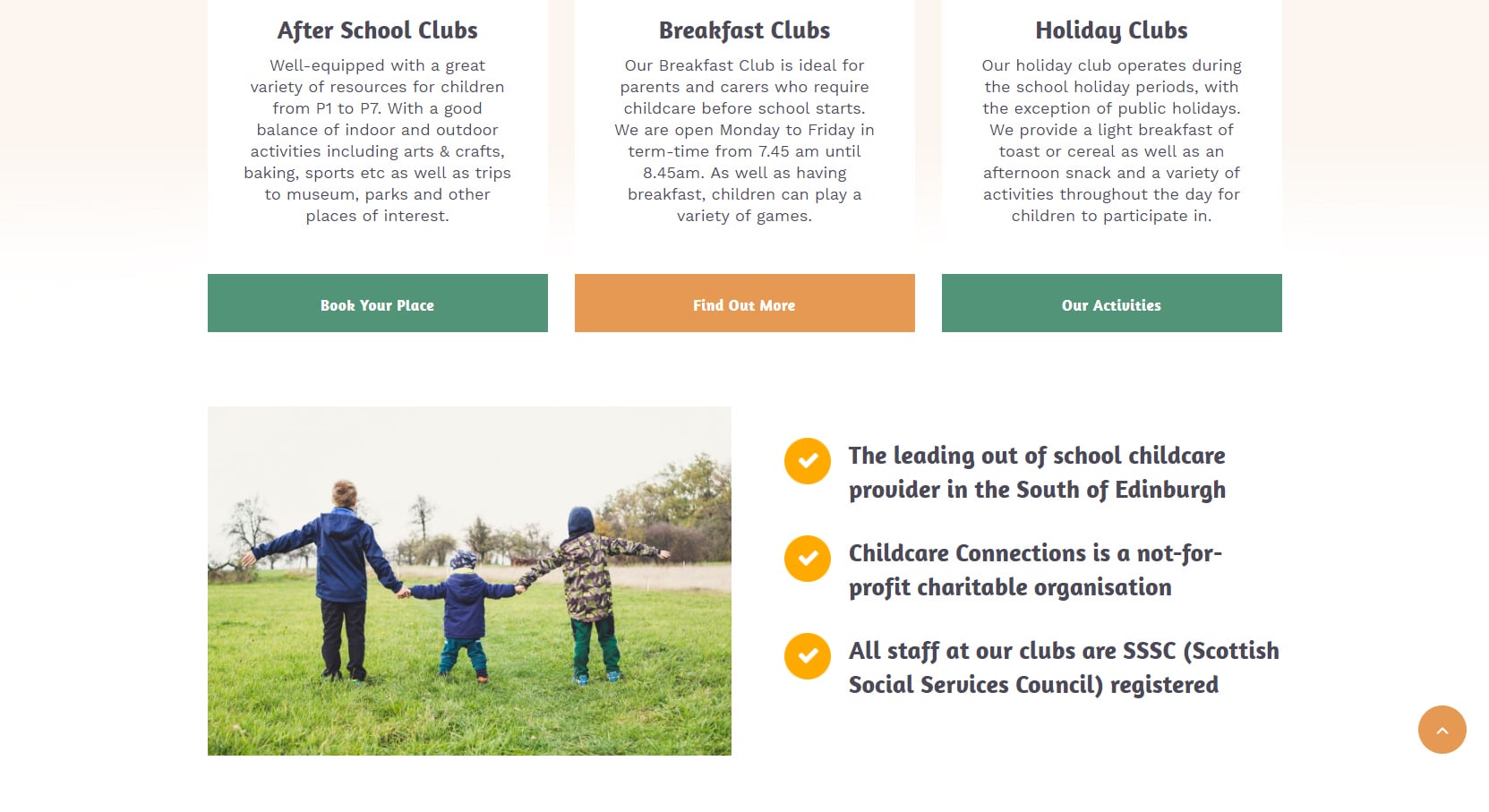 Childcare Connections website design