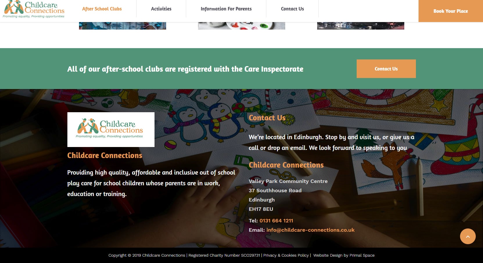 Childcare Connections website design