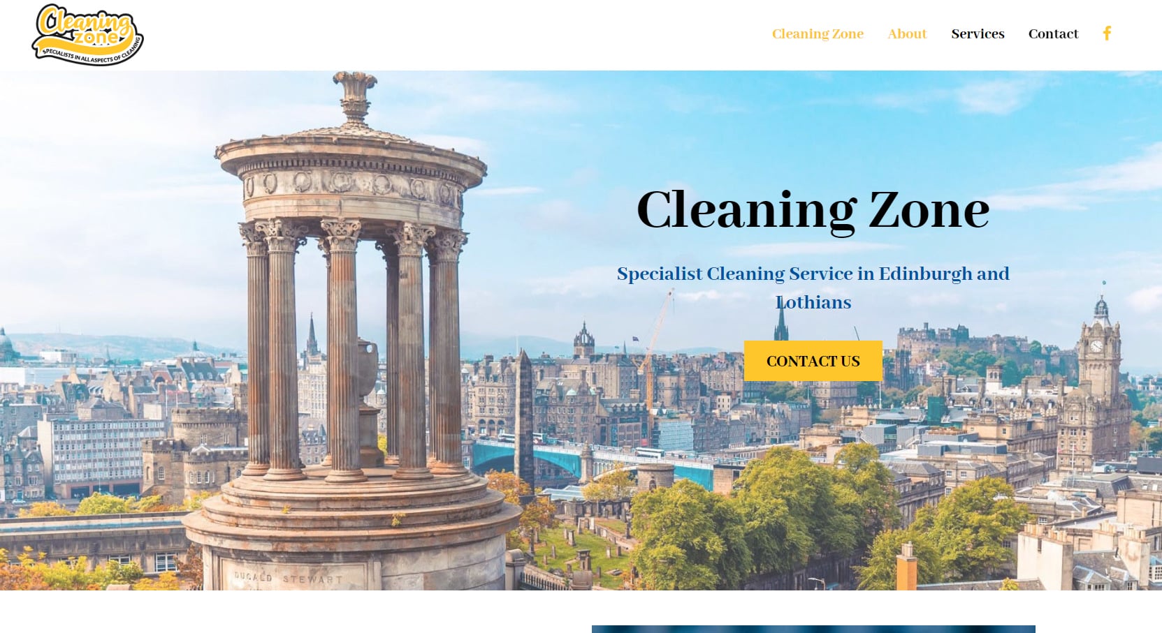 Cleaning Zone Website Design