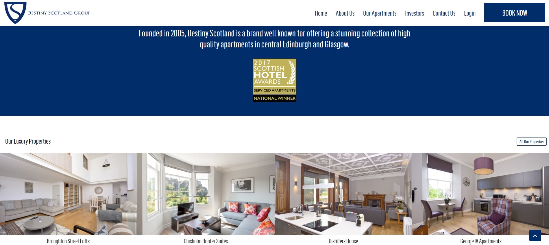 Destiny Scotland Website Design