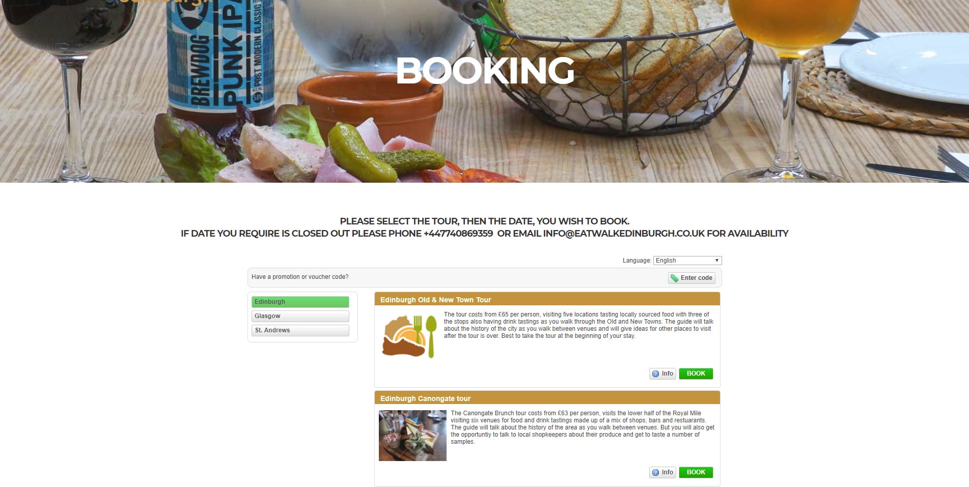 Eat Walk Edinburgh Tour Booking