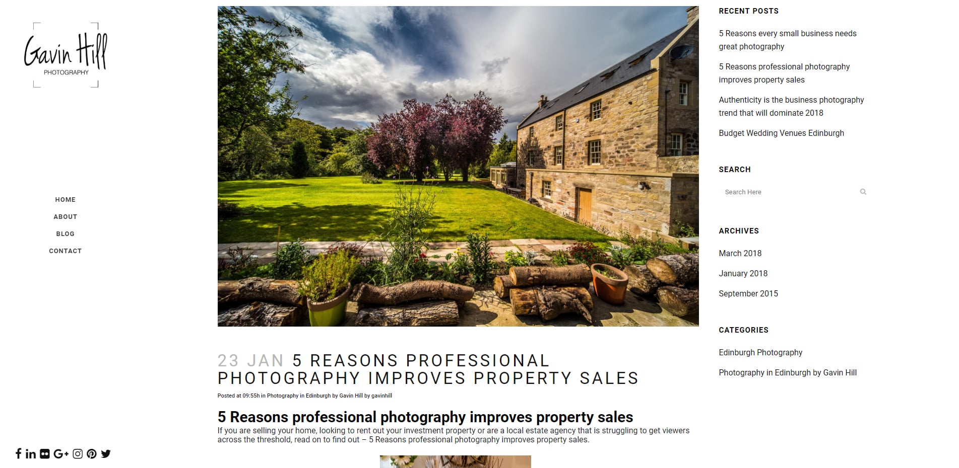 Blog Page Website Design Gavin Hill