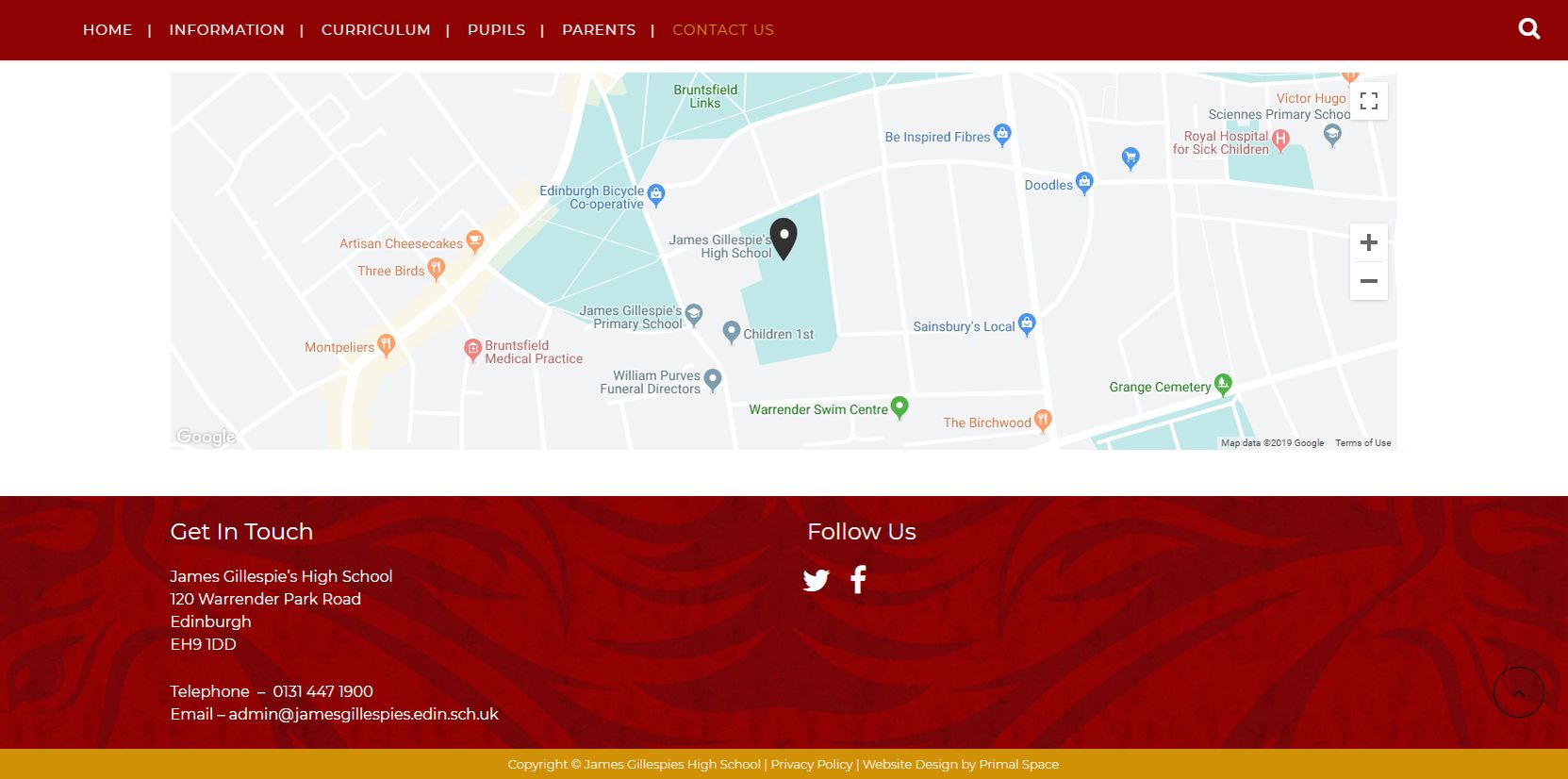 James Gillespie's High School Map