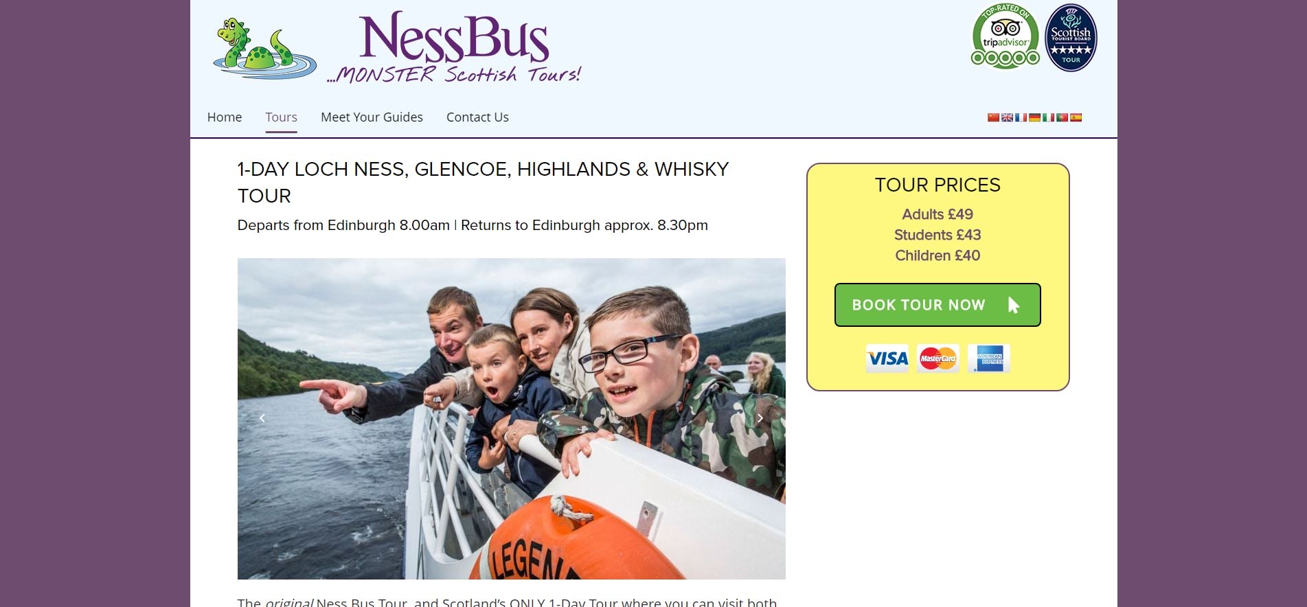 Loch Ness Glencoe Highlands Whisky Ness Bus