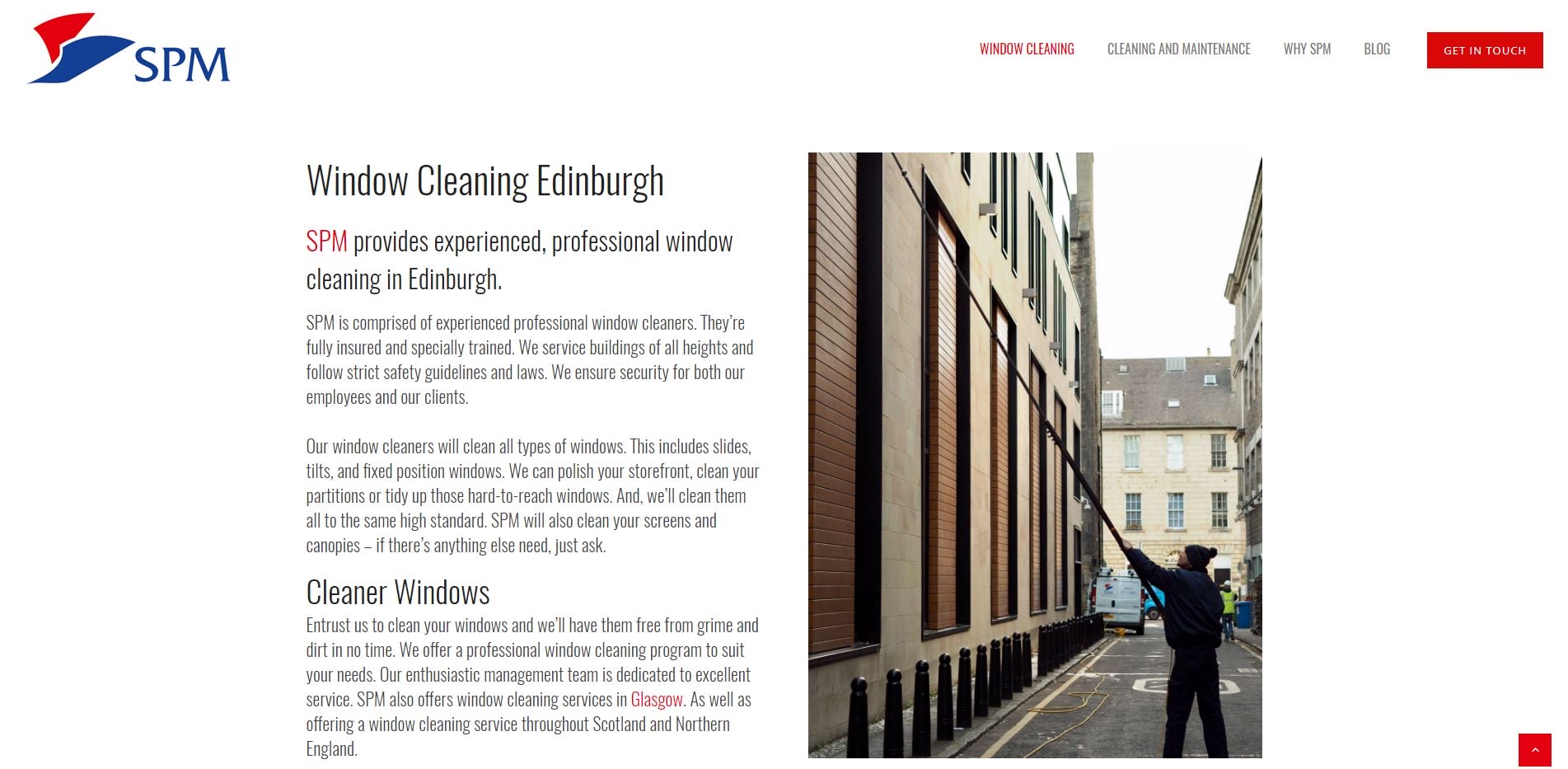 Window Cleaning Edinburgh National Window Cleaning with SPM