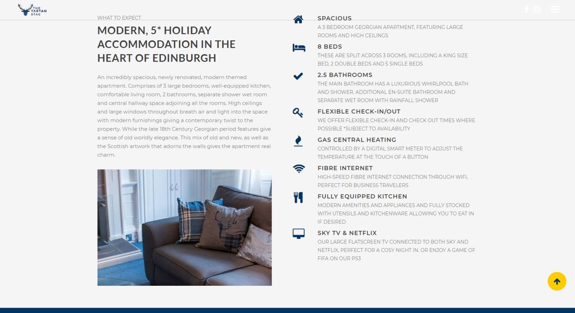 Tartan Stag Website Design Amenities
