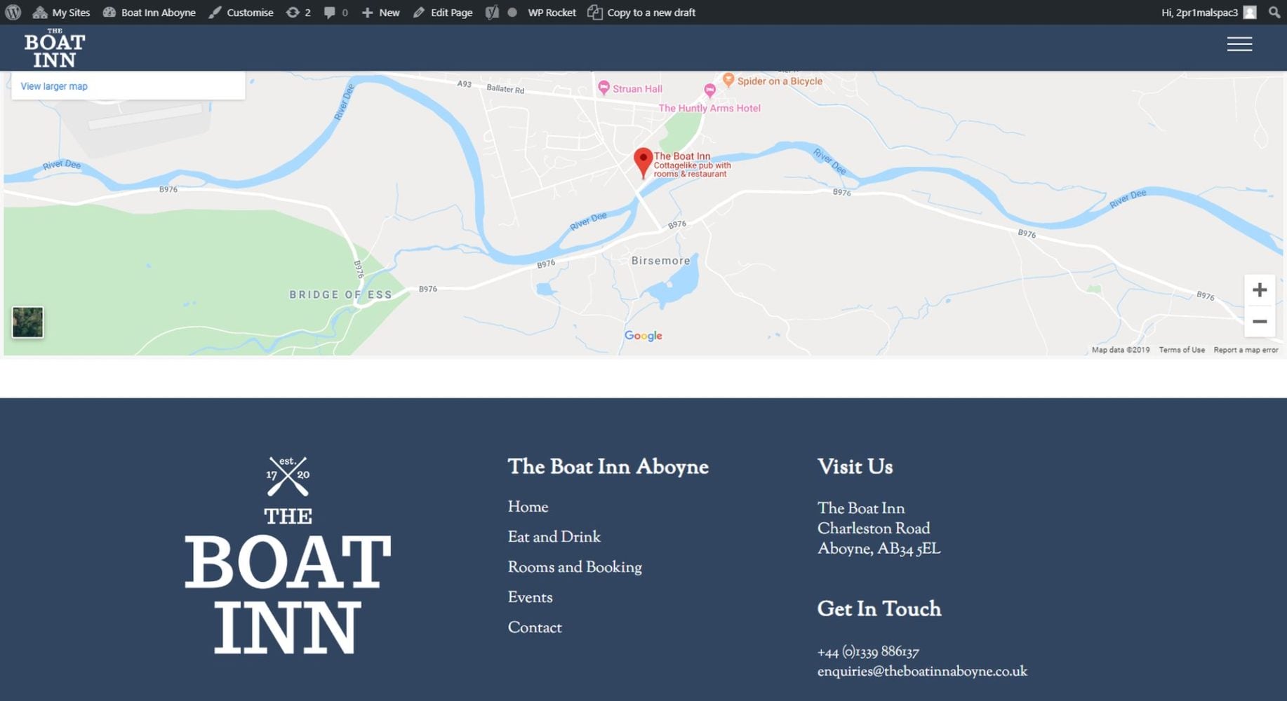 The Boat Inn Aboyne Footer