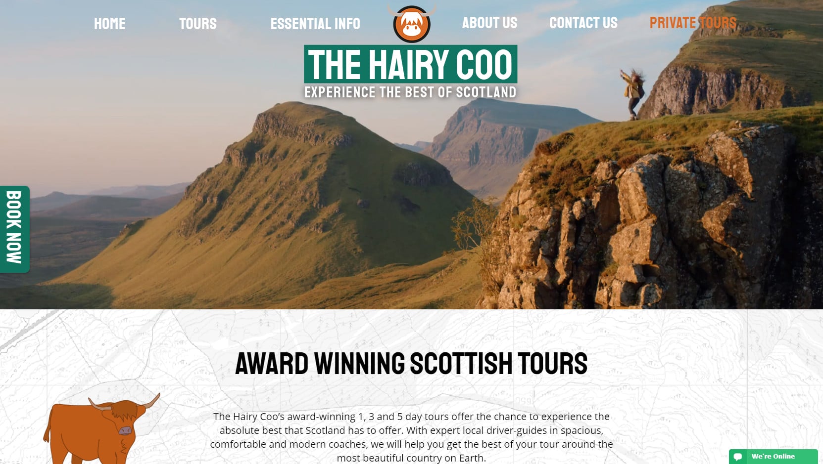 The Hairy Coo Website Design