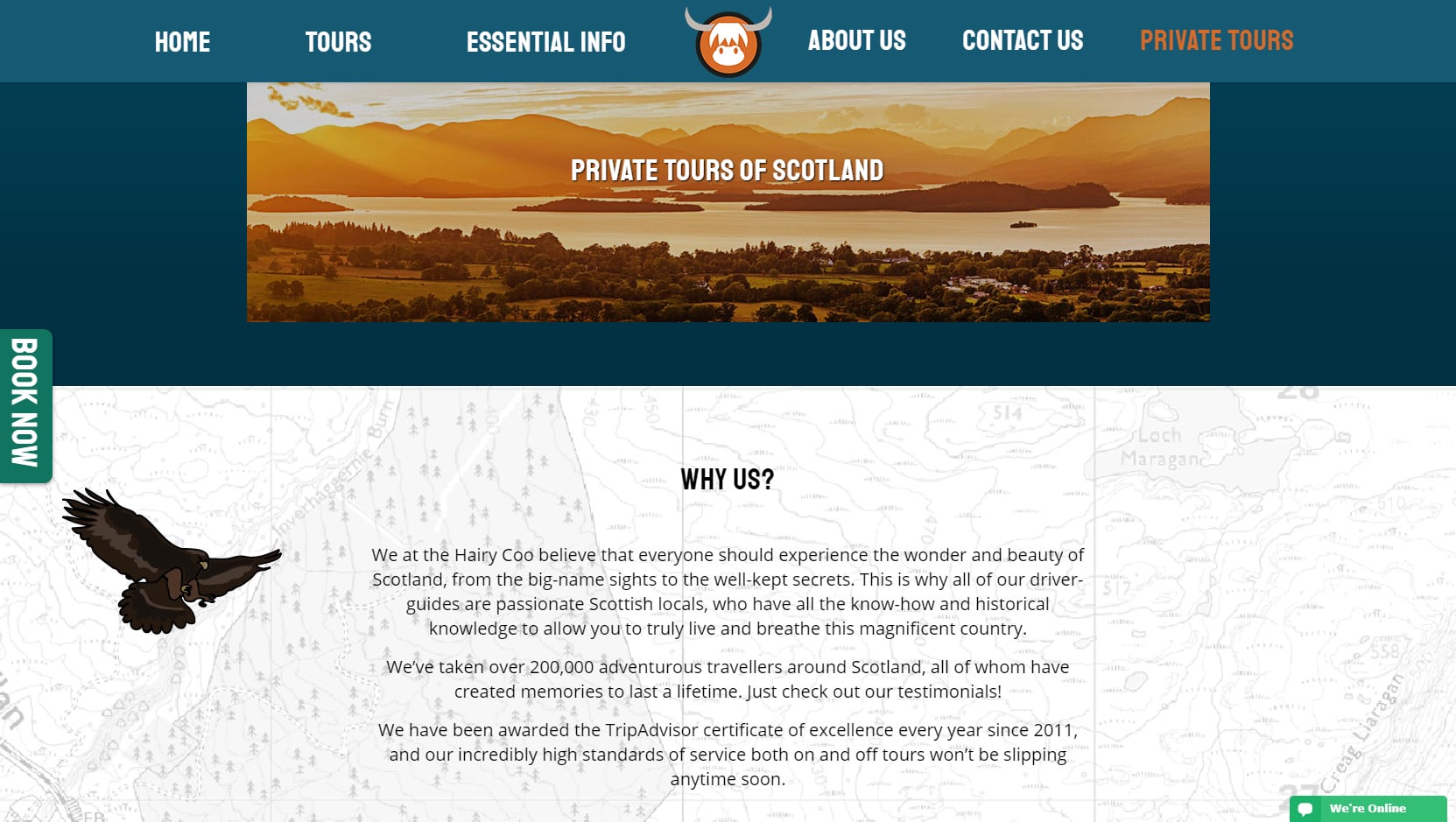 The Hairy Coo Website Design