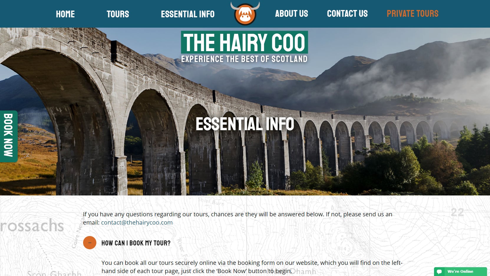 The Hairy Coo Website Design