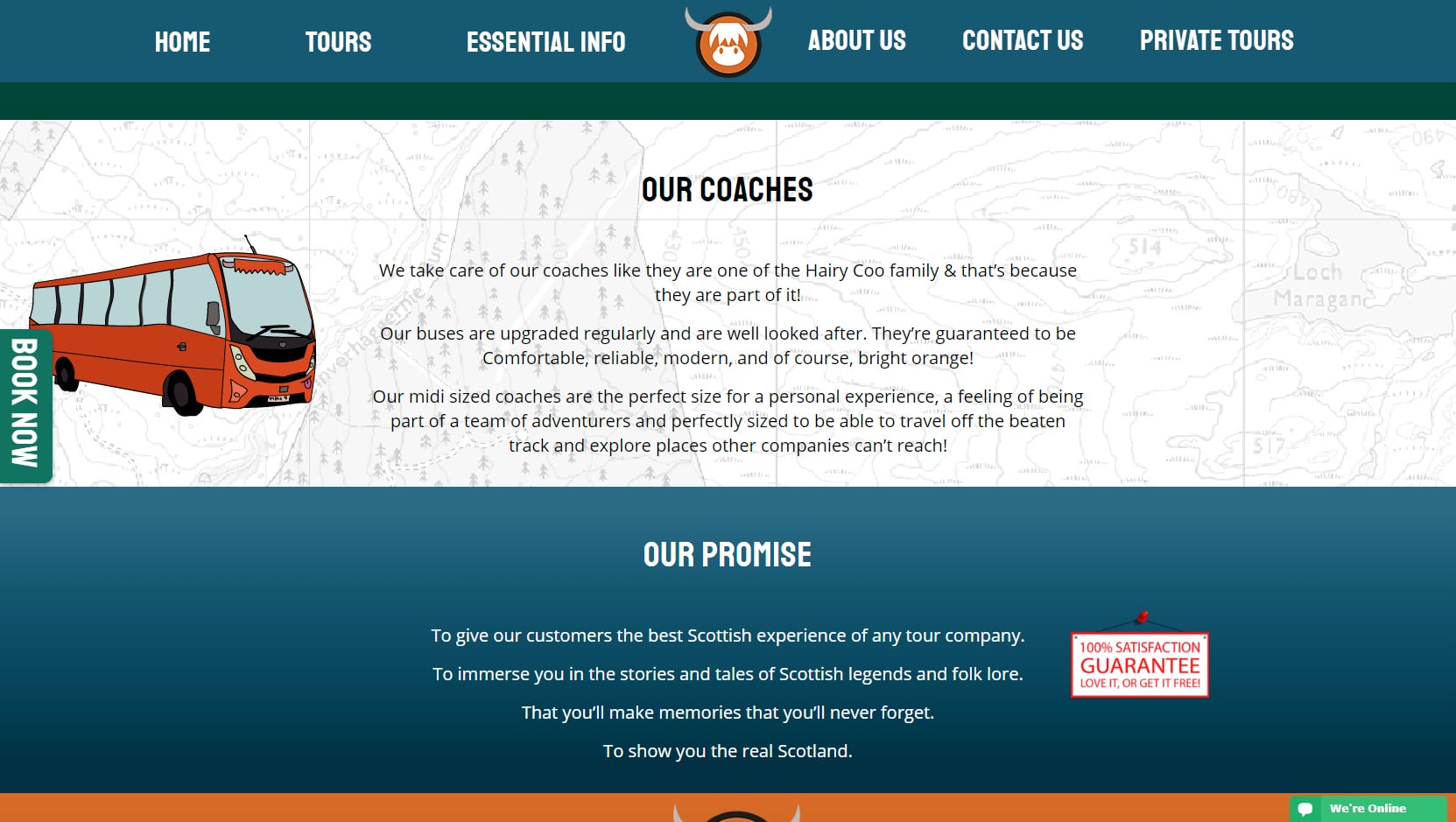The Hairy Coo Website Design