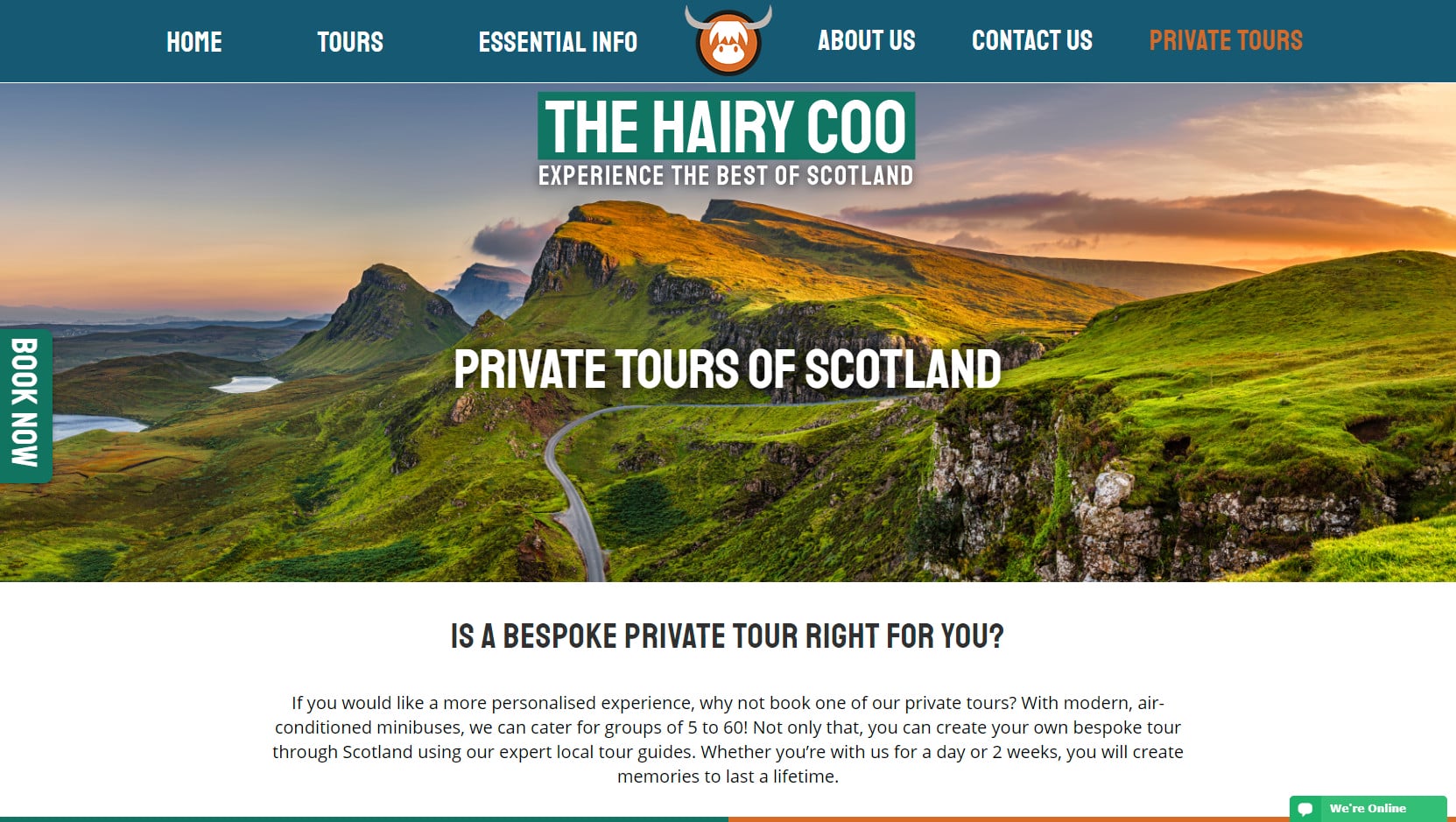 The Hairy Coo Website Design