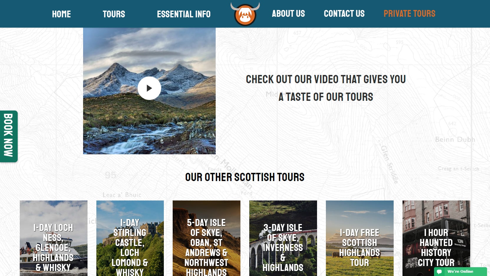 The Hairy Coo Website Design