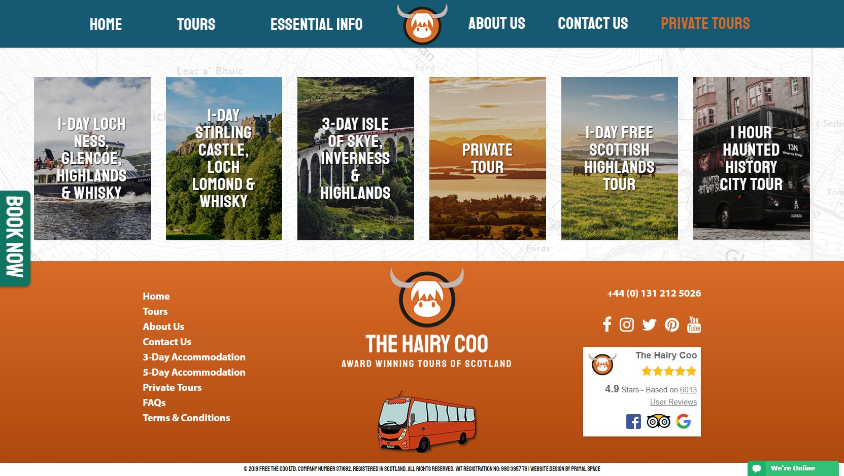 The Hairy Coo Website Design