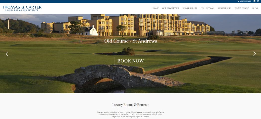 Thomas & Carter Website Design Homepage